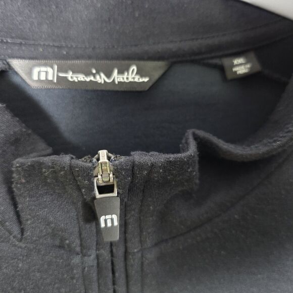 Travis Mathew Men's XXL Black 1/4 Zip Diamante Country Club Pullover - Picture 2 of 9
